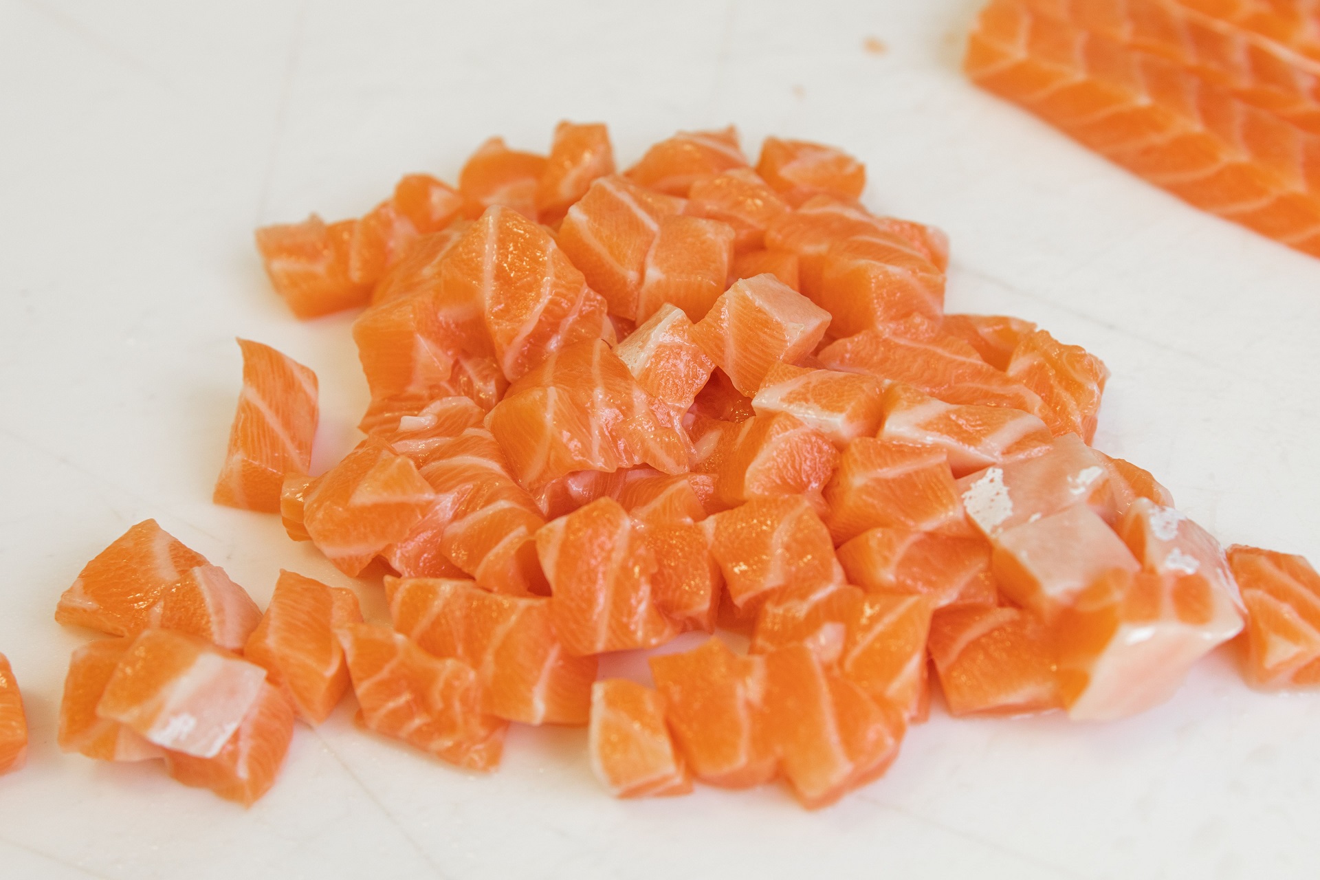 Diced fresh Salmon